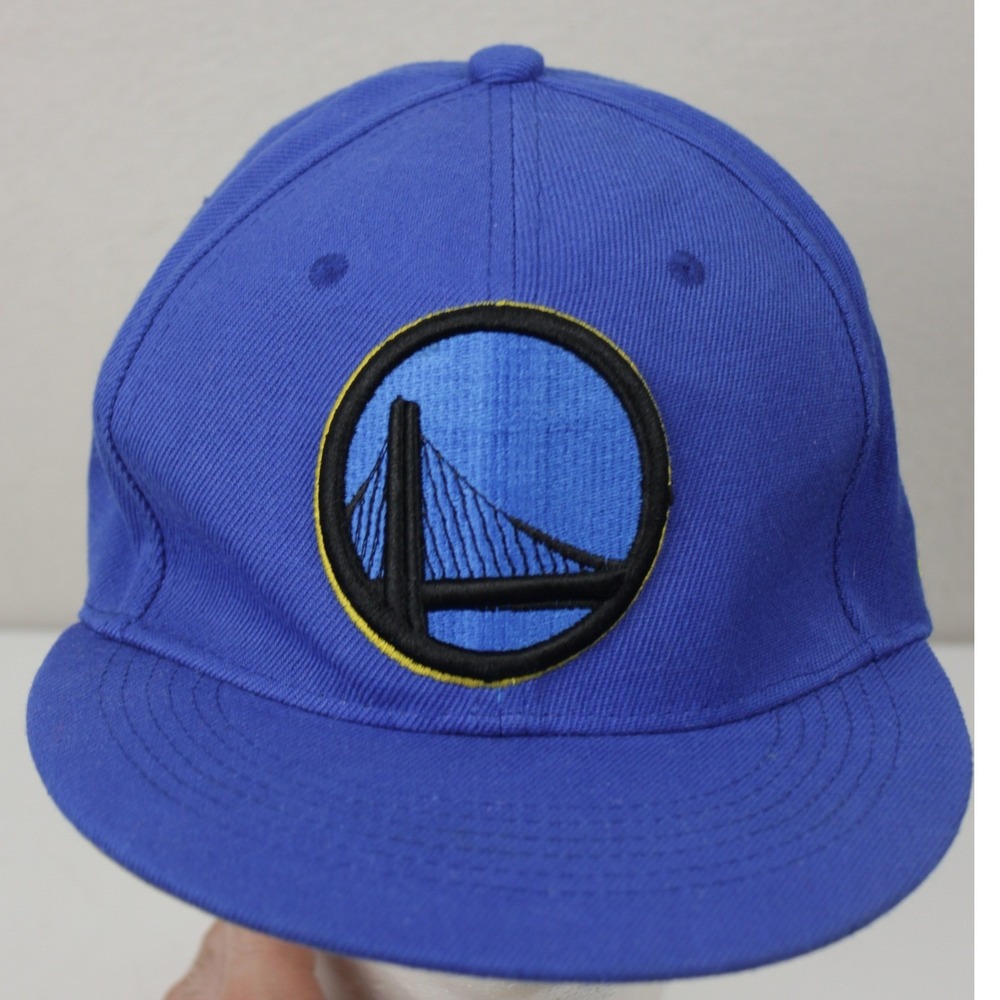 New Era Golden State Warriors Snapback Hat NBA Hardwood Classics Blue Yellow Cap